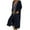 Navy, variant on ICHUANYI Womens Trendy Long Sleeve Open Front Hooded Cardigans V Neck Solid Pocket Chunky Knit Draped Sweaters 2023 Fall Winter Outwear
