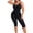 Black, variant on Athlemo Plus Size Womens Shapewear Tummy Control V Neck Sculpting Backless Bodysuit