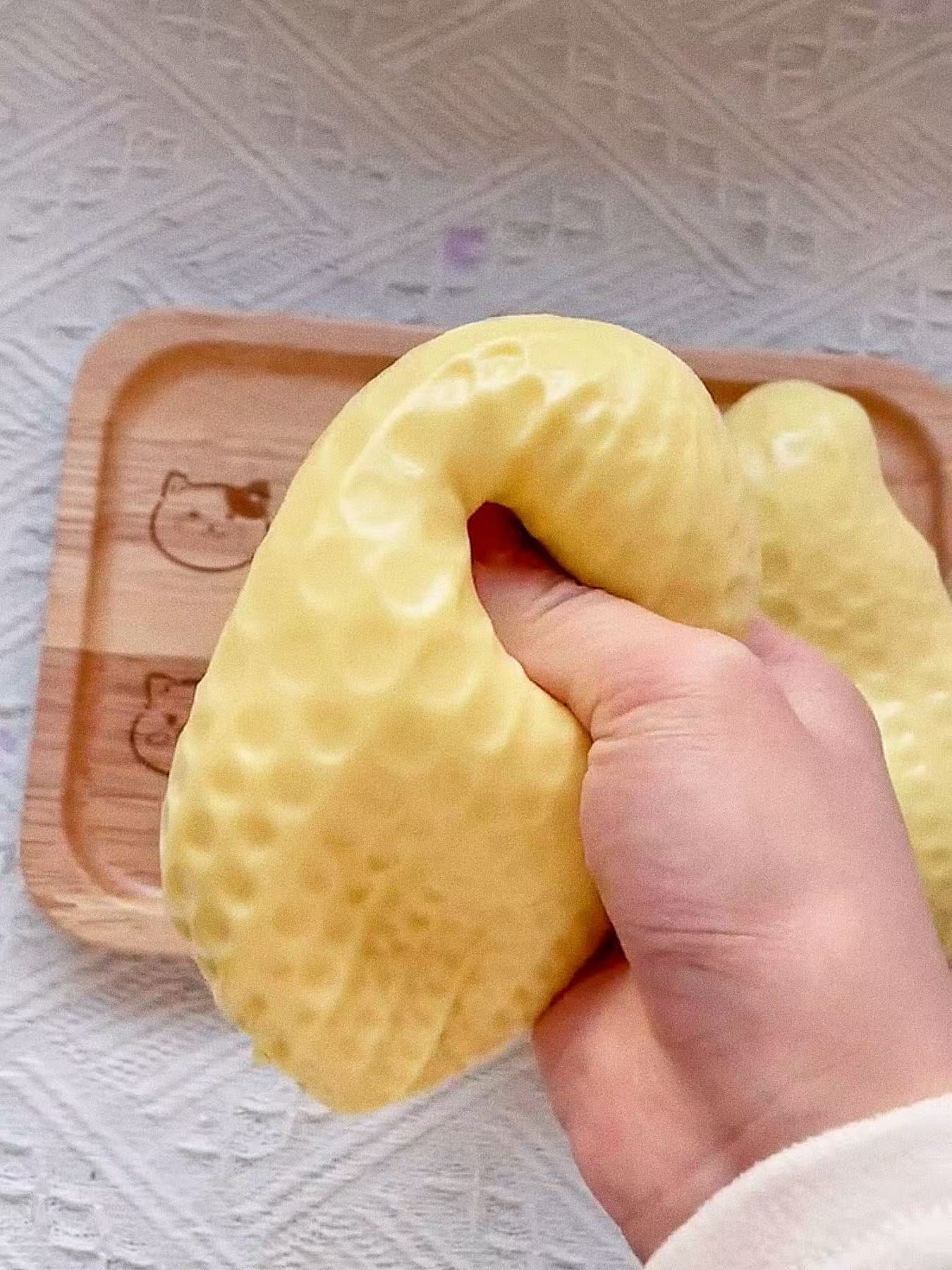 Peanut Stress Ball - Crunchy & Crispy Sensory Squeeze Ball with Buttery-Soft Feel, ASMR Fidget Tool for Adults Anxiety Relief
