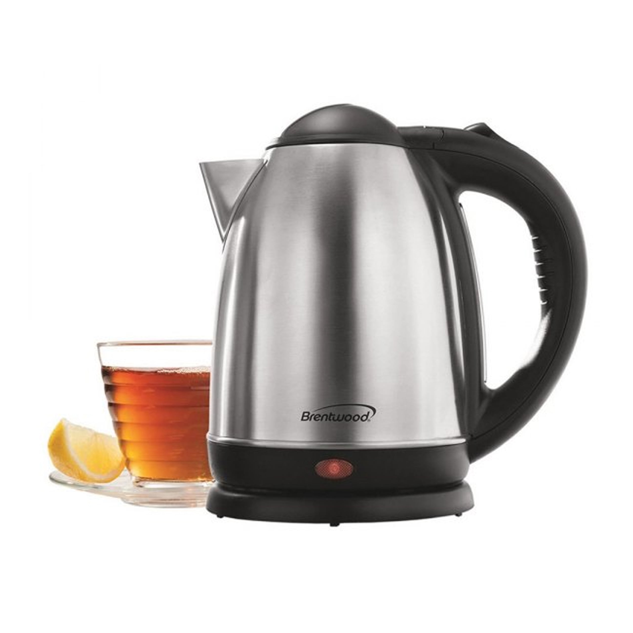 Brentwood 1.5 Liter 1000W Stainless Steel Electric Cordless Tea Kettle