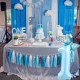 thumbnail image 4 of 40 inch Number 2 Balloon with Bow Blue Happy Birthday Aluminum Film Jumbo Number Balloon for Boys Girls Birthday Decorations Party Supplies (Blue Number 2), 4 of 14
