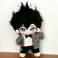 thumbnail image 3 of 20cm Kawaii Plush Cotton Doll Idol Stuffed Super Star Figure Dolls Cute Fat Black Rabbit Boy Doll Can Change Clothes Kids Gift, 3 of 6
