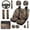 Bear USA Flag, variant on XYZCANDO Deer Camo Forest 14 Pack Car Seat Covers Full Set Steering Wheel Cover Center Console Pad Seat Belt Pads Headrest Covers Cup Coasters for Most Cars SUVs Sedans