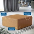 thumbnail image 6 of Modway Mingle Modern Faux Leather Upholstered Ottoman in Tan, 6 of 7