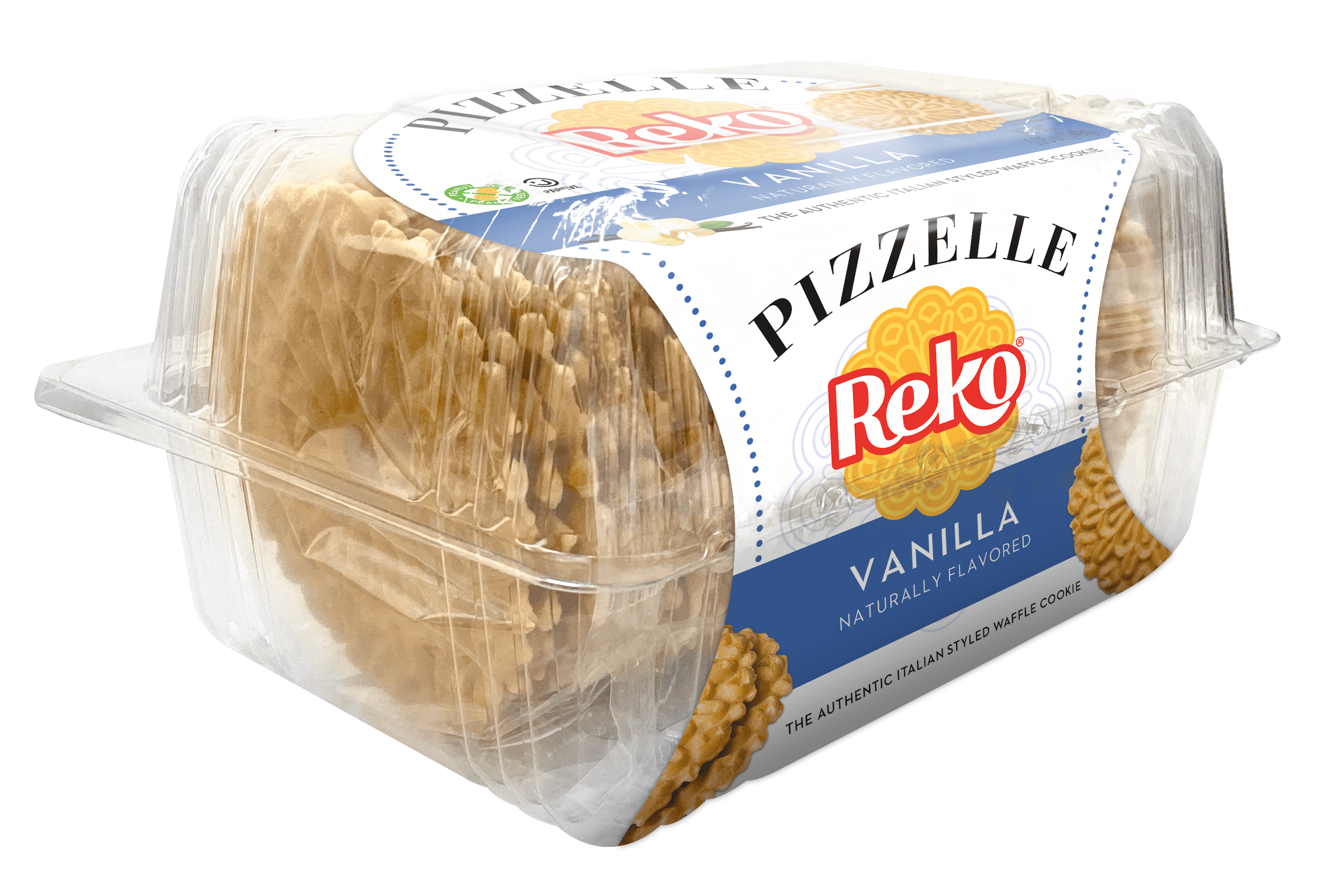 Reko Pizzelle Vanilla Waffle Cookies, Baked, Single pack, 5.25 oz, 150g