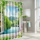 thumbnail image 4 of Cortina de ducha con estampado hermoso de 180x180cm, accesorio de cortina de baño impermeable de poliéster, 4 of 7