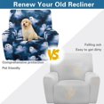 thumbnail image 6 of Jiueut Ghost Print Recliner Chair Slipcover Halloween Decoration Polyester Fabric Reclining Chair Covers Anti Slip Sofa Slipcover for Fabric and Leather Chairs, 6 of 7