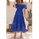 thumbnail image 5 of Vestido PRETTYGARDEN Maxi Azul con Mangas Abullonadas Talla XXL, 5 of 8