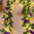 thumbnail image 6 of Seasonal Mantle & Garden Decor,LED Wisteria Flower Rattan Copper Light Home Decorative Light String 86.61in, 6 of 6