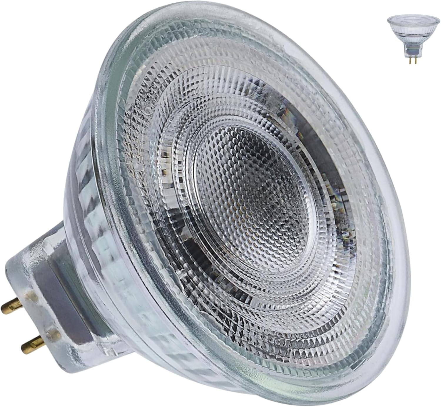 Satco S12366 MR16 LED Flood Light Bulbs 12V 5.5W 3000K GU5.3 Base Dimmable (12 Pack)