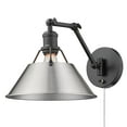 thumbnail image 1 of Golden Lighting Orwell Industrial Articulating 1-Light Edison Bulb Grey Sconce, 1 of 5