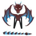 thumbnail image 1 of Disfraz de alas de dragón para niños, accesorios de cosplay de anime, accesorios de fiesta, cosplay de fiesta Violeta, 1 of 9