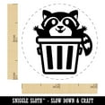 thumbnail image 2 of Lively Raccoon in Trash Can Self-Inking Rubber Stamp Ink Stamper - Black Ink - Mini 1/2 Inch, 2 of 7
