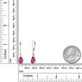 thumbnail image 6 of Gem Stone King 925 Silver and 10K Yellow Gold Pure Pink Mystic Topaz and Lab Grown Diamond Dangle Earrings for Women | 3.22 Cttw | Gemstone November Birthstone | Pear Shape 9X6MM, 6 of 6