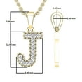 thumbnail image 4 of Dazzlingrock Collection 0.10 Carat (ctw) Round White Diamond Fancy Letter 'J' Initial Pendant 1/10 CT, 18K Yellow Gold, 4 of 6