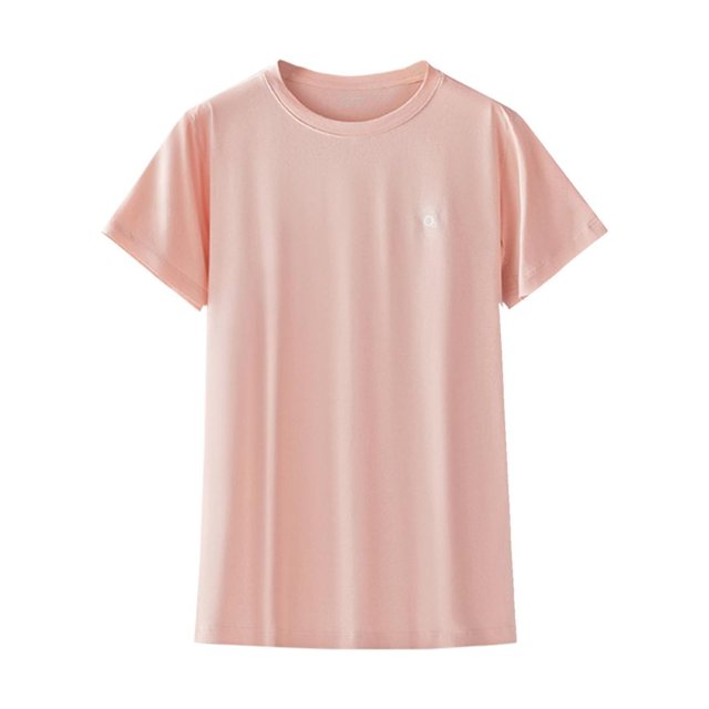 Gibobby Playera de Manga Corta con Cuello Redondo Camisas diarias informales para mujer, camiseta manga corta con cuello redondo, camisetas sueltas, blusa tipo túnic(Rosa,G)