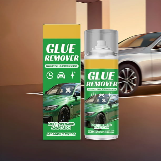 Quita-residuos adhesivos, con acción suave, fórmula de acción rápida, con boquilla pulverizadora, 200mL para coches, hogares y talleres, uso multiusos