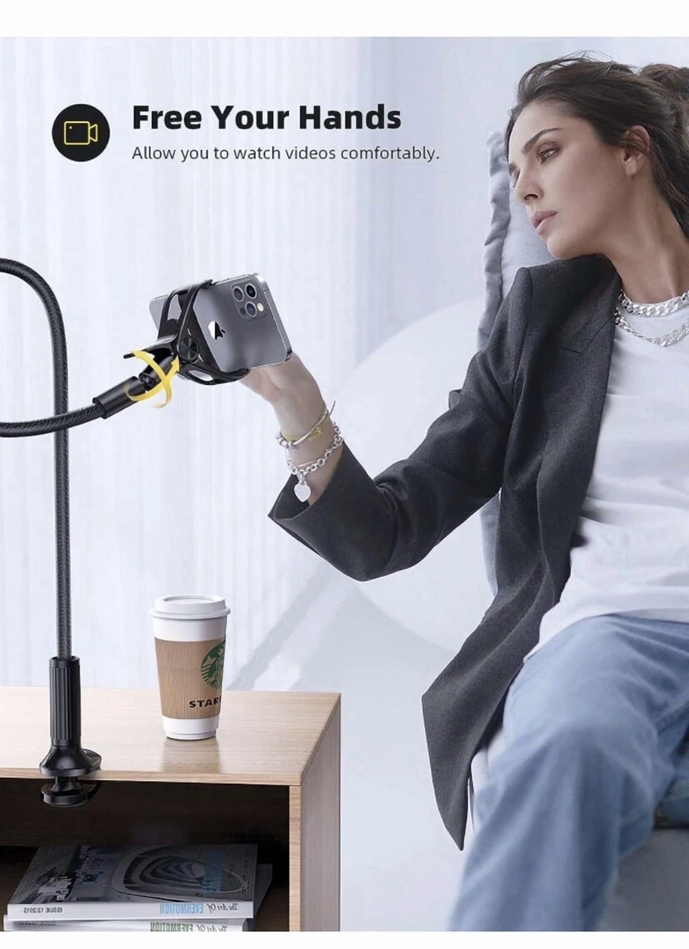 RHEA- Universal 360° Rotatable Phone Stand Holder Flexible Mount For Cell Phone Device