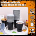thumbnail image 3 of JJEAN-50 Pack 16 Ounce Disposable Plastic Cups Black Plastic Party Cups Heavy Duty Drinking Cup Bulk for Party Halloween Graduation Wedding Birthday Festival Supplies, 3 of 4