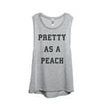 thumbnail image 1 of Thread Tank Pretty As A Peach Women's Sleeveless Muscle Tank Top Sport Grey Small, 1 of 3