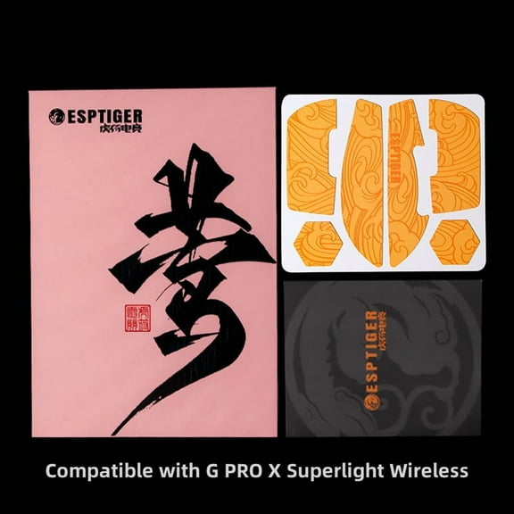 Esptiger Mouse Grip Tape for Logitech G PRO X Superlight Wireless, 1 Count, 1 Pack, Yellow