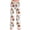 Orange, variant on Halloween Ghost Pumpkin Pajama Pants, Floral Autumn Print Drawstring Lounge Sleep Pants for Women