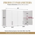 thumbnail image 2 of 59" W Laundry Room Cabinets Wall Mounted with Adjustable Shelf, Upper Cabinet with Shaker Doors, Wall Cabinet for Bathroom/Kitchen, White, 2 of 7
