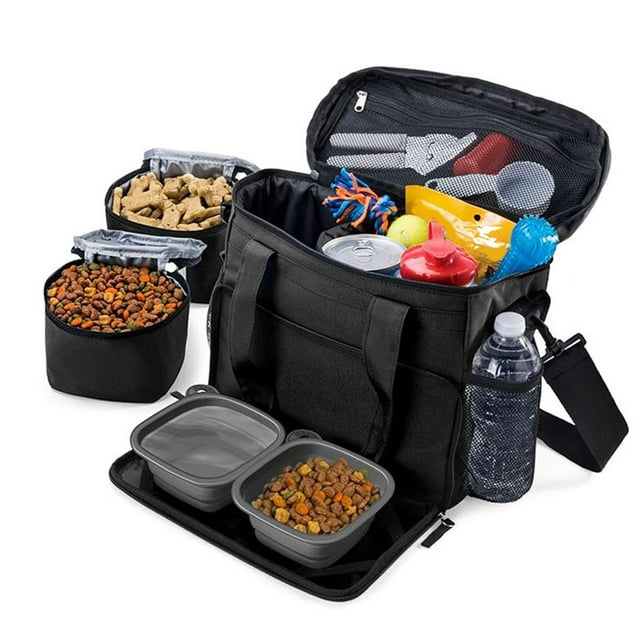 Bolsa de viaje para perros Fernando con compartimentos de almacenamiento