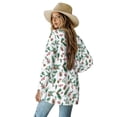 thumbnail image 3 of SCRAWLGOD Pine Cone Women Cardigans Lightweight Long Sleeve Tops for Women Work Size M Comfortable Women's Long Cardigan with Pockets Sweatshirt Cardigan Women for Christmas, 3 of 7