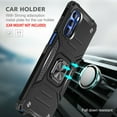thumbnail image 5 of Circlemalls Case for Motorola Moto G Stylus 2022, Tempered Glass Screen Protector, Ring Stand Shockproof Cover-Black, 5 of 5