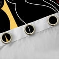 thumbnail image 4 of jejeloiu Cute Cartoon Cat Curtains Pack of 2 (42x84 Each),Kawaii Kitten Loves Curtains Blackout,Yellow Black Bedroom Curtains For Girls Kids,Breathable Home Decor, 4 of 6
