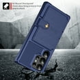 thumbnail image 7 of Allytechgroup Case for Samsung Galaxy S21 Ultra, Flip Card Pocket Feature Magnetic Car Mount Shockproof Anti-drop Heavy Duty Protective Case for Samsung Galaxy S21 Ultra 2024, Darkblue, 7 of 7