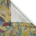 thumbnail image 3 of Ambesonne Colorful Kitchen Curtains, Hand Drawn Leaf Swirls, 55"x39", Multicolor, 3 of 3
