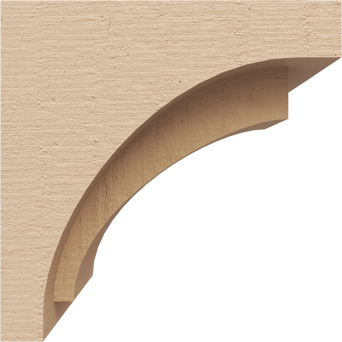 5"W x 5"D x 5"H Wide Rivera Rough Cedar Woodgrain TimberThane Corbel, Primed Tan