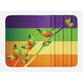 thumbnail image 1 of Colorful Bath Mat, Modern Various Fractal Floral Leaves and Branch Vibrant Stripes Fantasy Artwork, Non-Slip Plush Mat Bathroom Kitchen Laundry Room Decor, 29.5 X 17.5 Inches, Multicolor, Ambesonne, 1 of 2