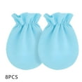 thumbnail image 3 of TELOLY 8 Pairs Baby Mittens,Cotton Mittens for Newborn Baby Boy,Newborn Mittens No Scratch,Blue, 3 of 5