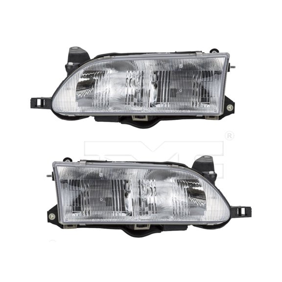 For Toyota Corolla 1993 94 95 96 1997 Headlight Assembly Driver and Passenger Side | Pair | CAPA Certified | Replacement For TO2502107, TO2503107 | 81150-1A491, 81110-1E221
