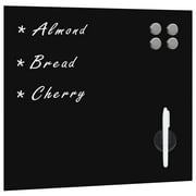 Magnetic Glass Board 15.7x15.7 - Wall Mounted, Strong Magnetic, Easy to Clean, Perfect for Home Office or Classroom Use
