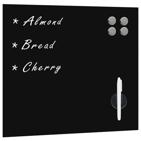 Magnetic Glass Board 15.7x15.7 - Wall Mounted, Strong Magnetic, Easy to Clean, Perfect for Home Office or Classroom Use
