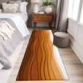 thumbnail image 4 of 2'x6' Rug Runners for Hallways Kitchen, Orange Ombre Stripes Non Slip Entryway Beside Floor Carpet Runner, Farmhouse Retro Abstract Waves Art Washable Laundry Room Bedroom Throw Rugs Mat, 4 of 8