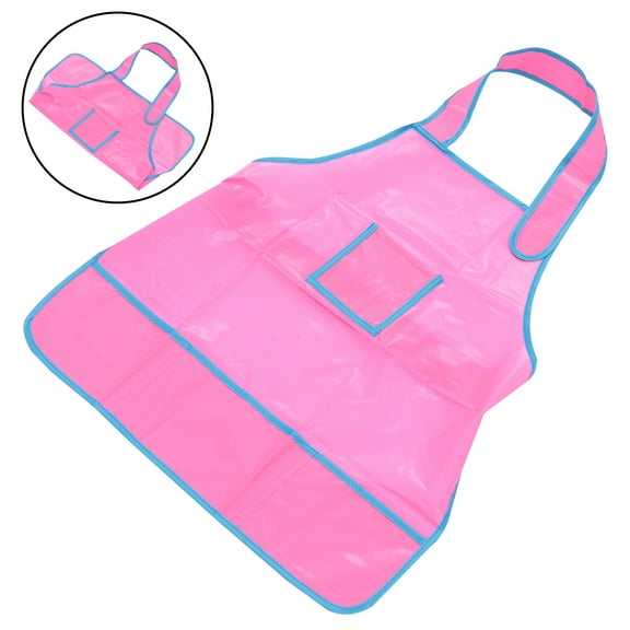 UNOMOR student art apron with protective plastic for home baking 1Pack