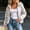 Gray, variant on Women's Hooded Zipper Jacket Long Sleeve Lightweight Sun Protection Ladies Casual Coat with Pockets Gray Size 2XL