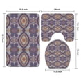 thumbnail image 3 of Multicolor Ethnic Geometric Pattern (4) Bathroom Rugs Sets 3 Piece,Toilet Cover Set,Absorbent Non Slip Bathroom Mats Sets with U-Shaped Contour Rug Toilet Rug Set, 3 of 5