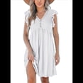 thumbnail image 3 of Vestido Tipo Cárdigan de Corta con Cuello en V y Ribete de Encaje, , Talla M, 3 of 8