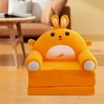 thumbnail image 2 of GUOOL Foldable Sofa Chair Cover Washable Sofa Covers Children Couch Backrest Slipcover Orange (Only Included Sofa Cover), 2 of 7