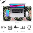thumbnail image 5 of Long Mouse Pads for Desk,Pioneer Flower Floral Print Pattern Desk Mats on Top Of Desks, Desk Mouse Pad Extra Large with 3mm Non-Slip Base and Stitched Edge for Gaming,Office,Work,Home 31.5"x15.7", 5 of 6