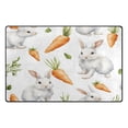 thumbnail image 2 of Carpet Mat with Memory Foam Ultra-Soft and Non-Slip Area Rug 60"x39" Cute Watercolor White Bunnies, 2 of 7