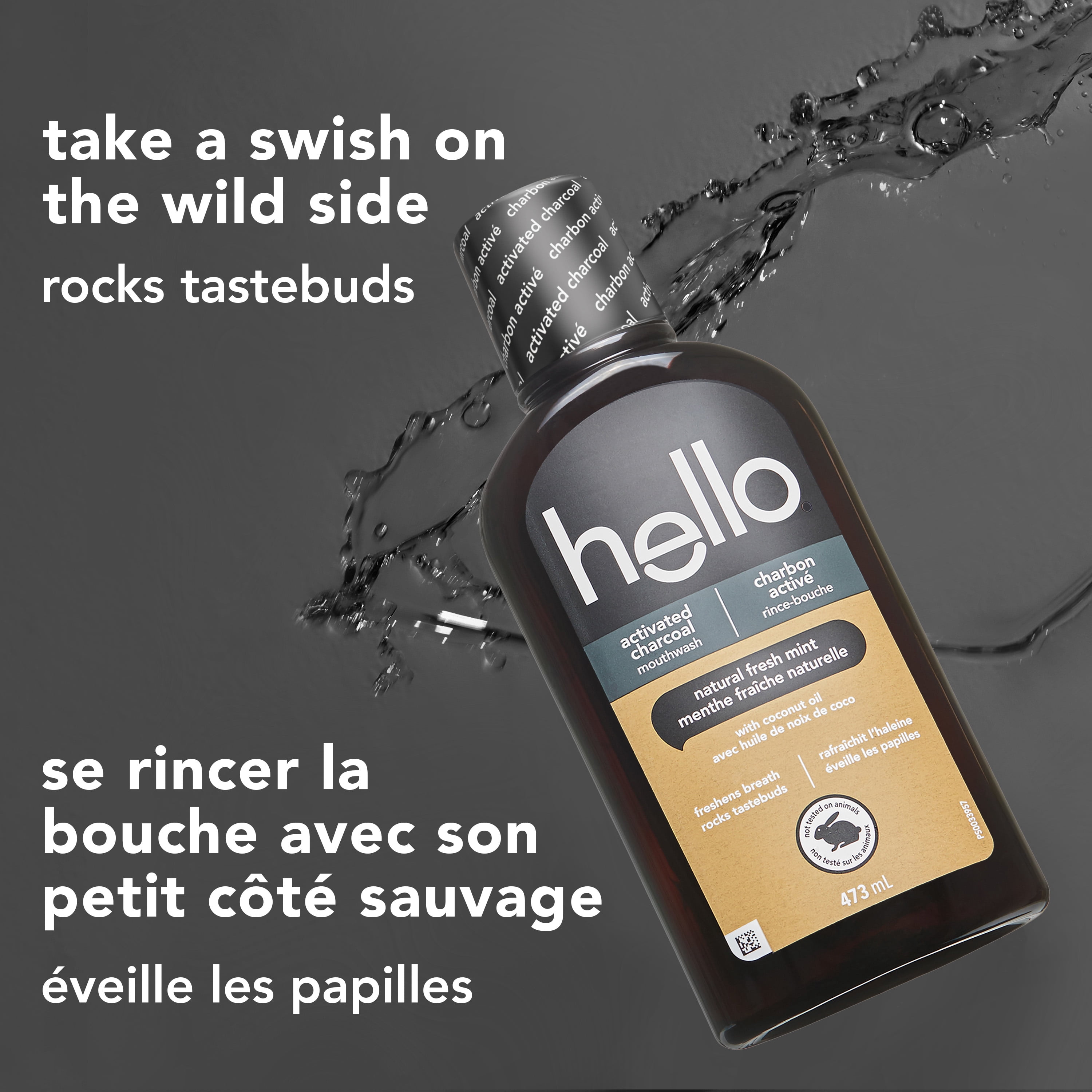 RINCE-BOUCHE HELLO AU CHARBON 6/473 ML