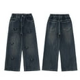 thumbnail image 5 of Tiijoy Toddler Girls Straight Fit Bow Jeans High Waisted Pull On Denim Pants, Sizes 4-5, 5 of 8