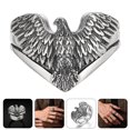 thumbnail image 4 of Anillo de águila, anillo de moda, diseño de águila, joyería para el dedo, anillo ajustable para el dedo., 4 of 6